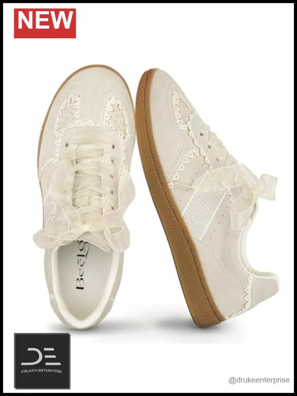 Suede Lace-Up Sneakers with Memory Foam Insole Interchangeable Laces